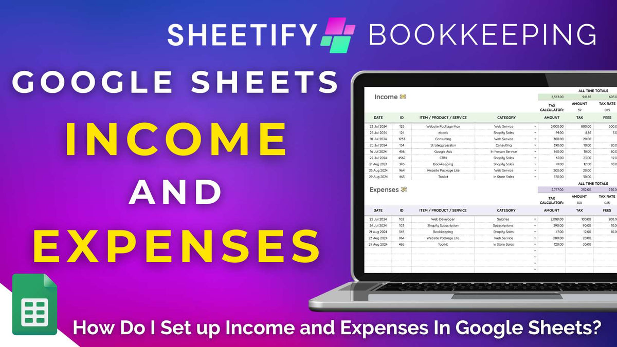 How Do I Set Up Income And Expenses In Google Sheets?