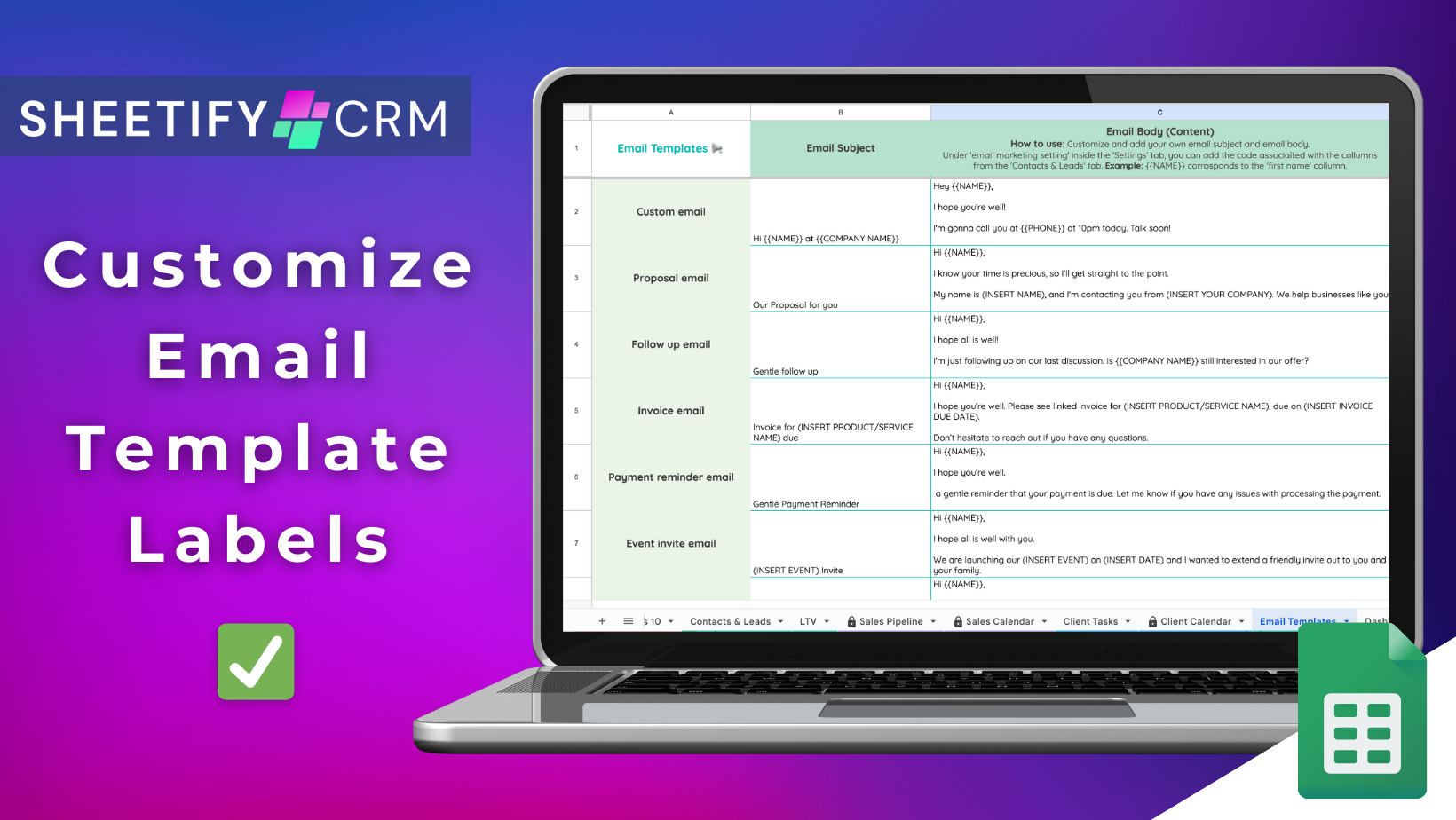 Load video: Capture Leads in Google Sheets CRM