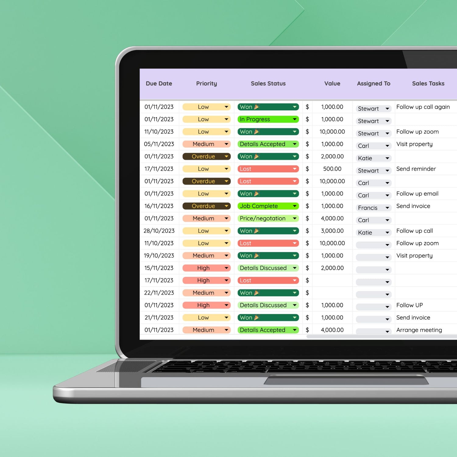 Google Sheets Contact Tracker