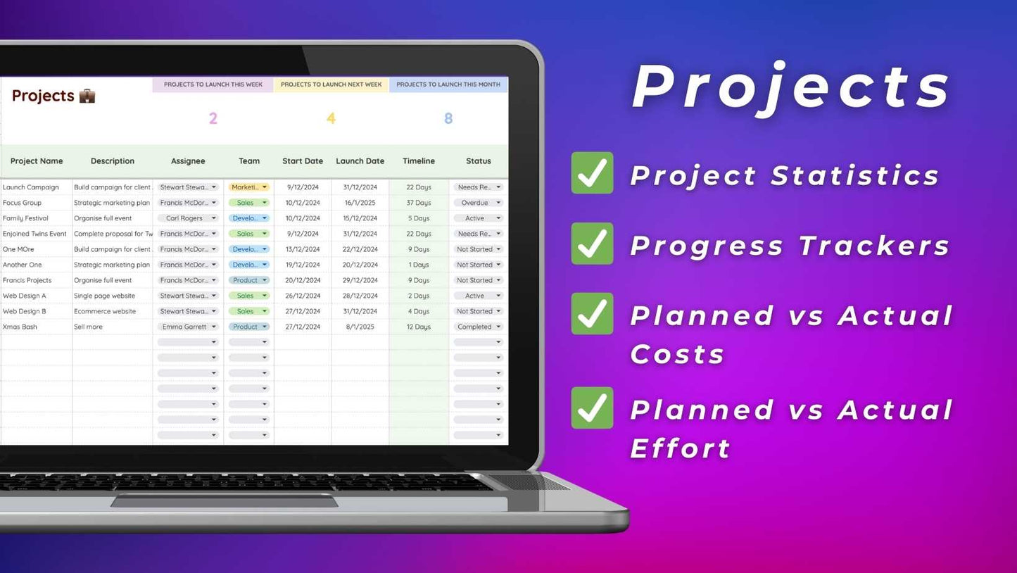 Sheetify Projects Google Sheets