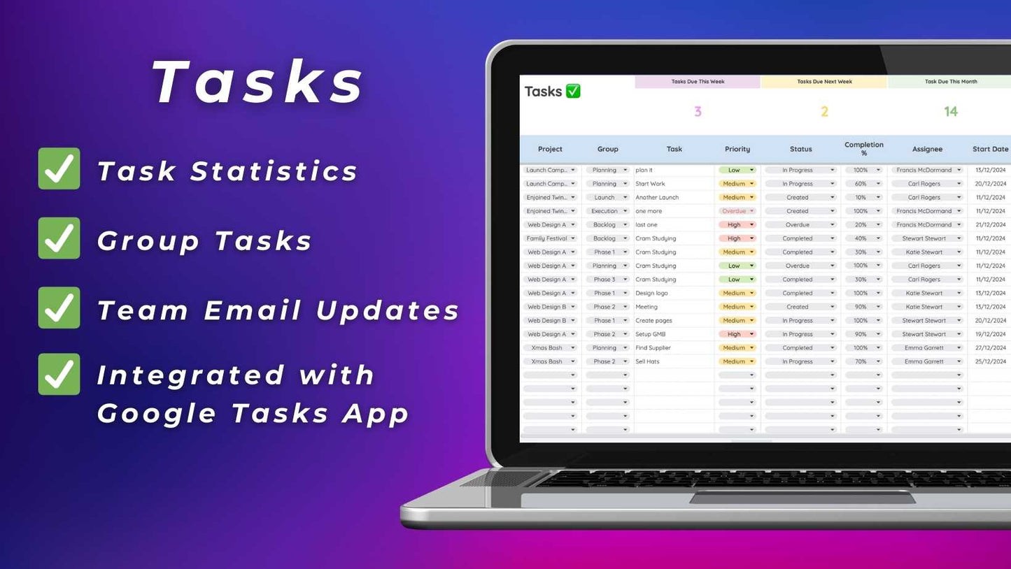 Sheetify Tasks Google Sheets