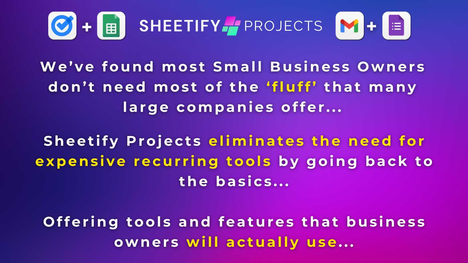 Sheetify Projects