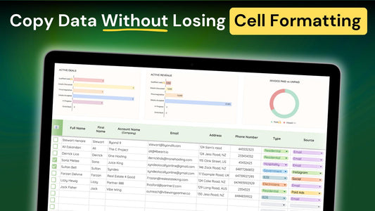 How To Copy Data to Google Sheets Without Losing Cell Formatting?