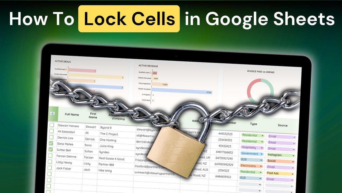 How To Lock Cells In Google Sheets?
