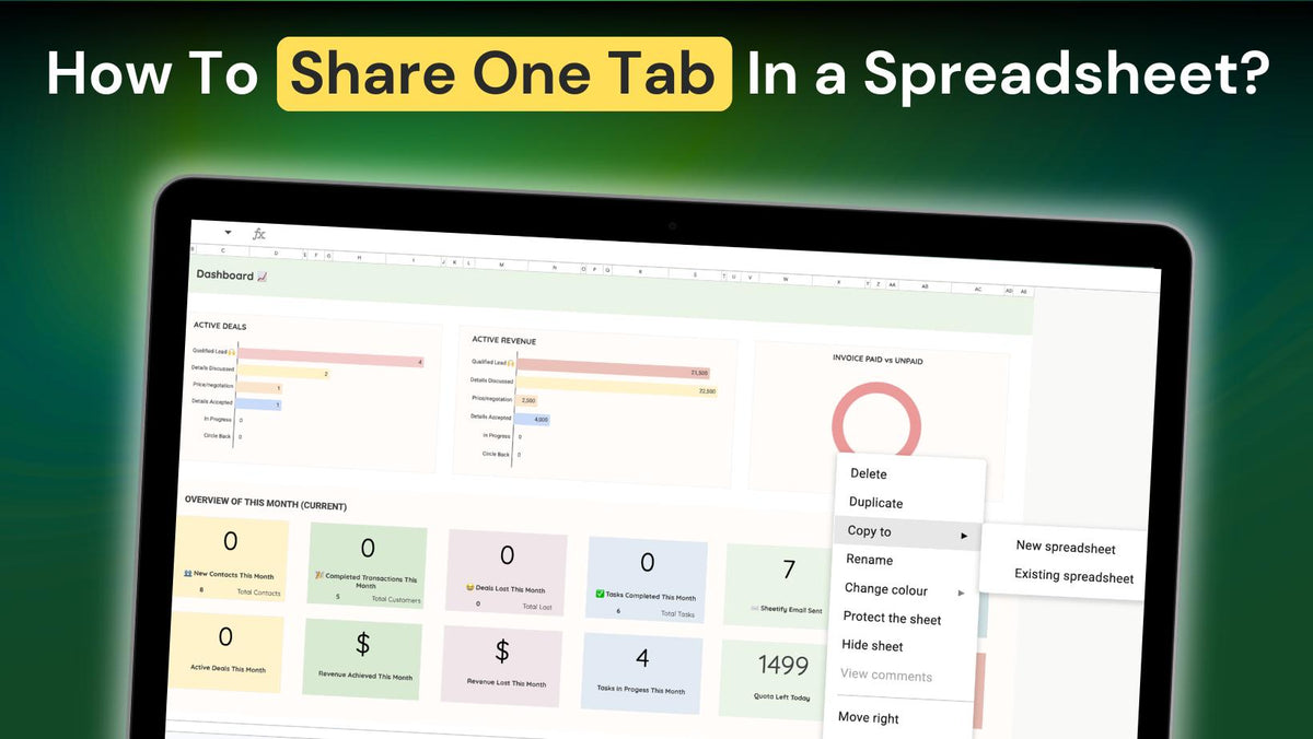 How To Share Only One Tab In a Spreadsheet? All Methods