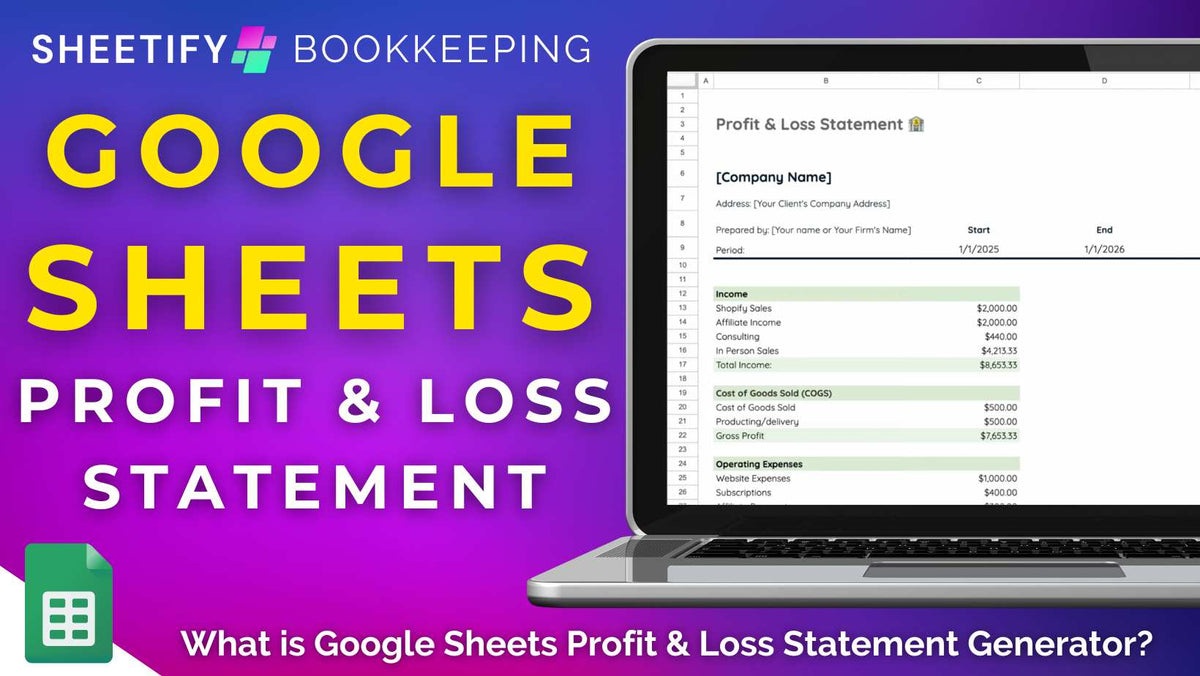 What Is Google Sheets Profit And Loss Statement Generator? Sheetify CRM
