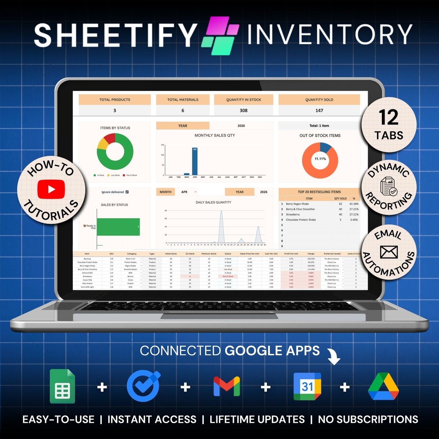 Google Sheets Inventory Template