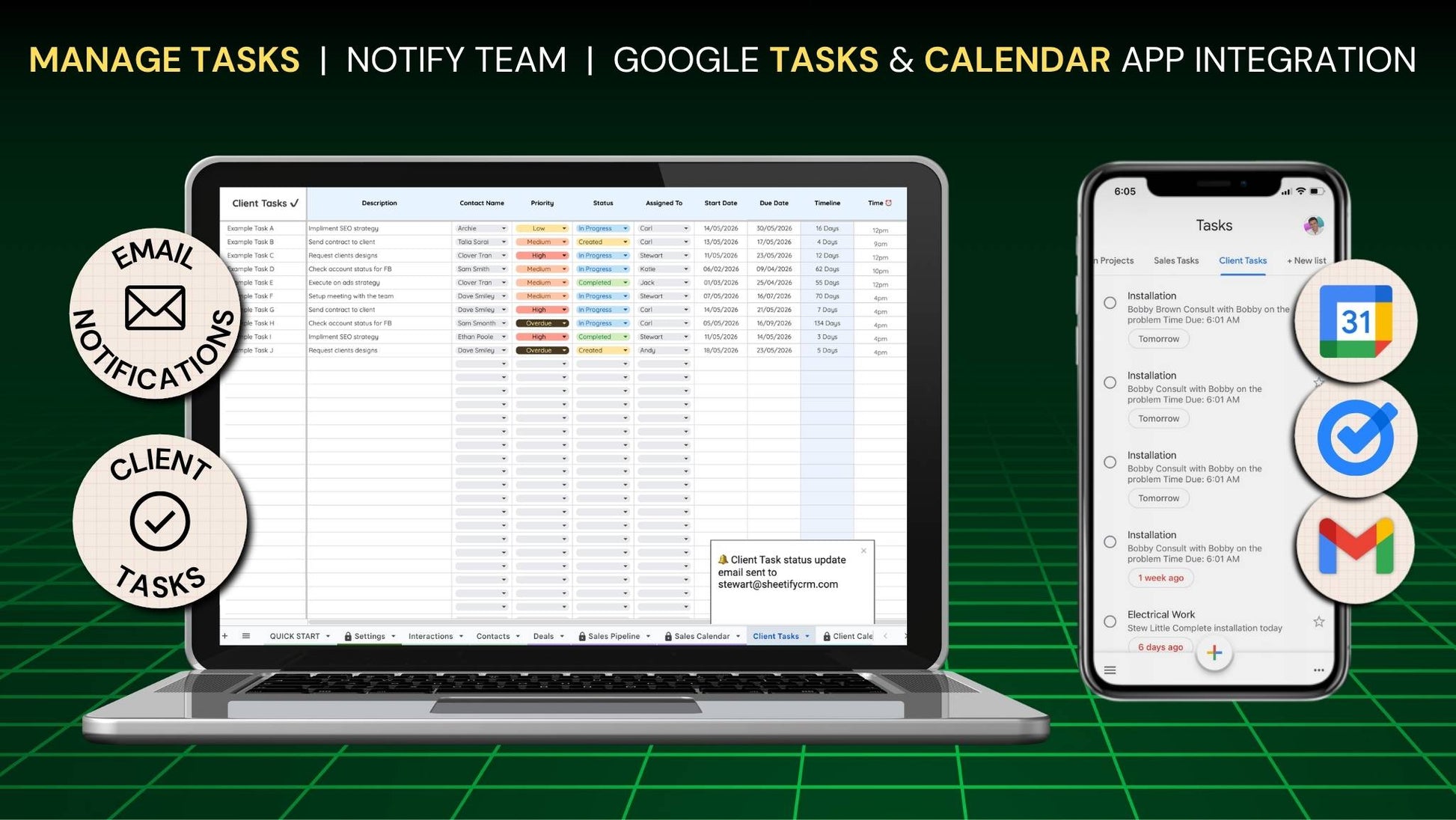 Google Sheets CRM