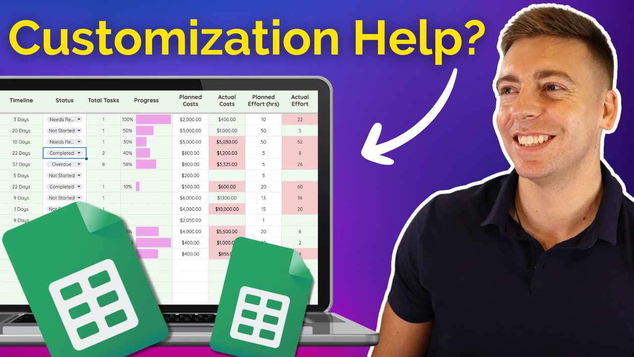 Load video: Google Sheets Customization Service