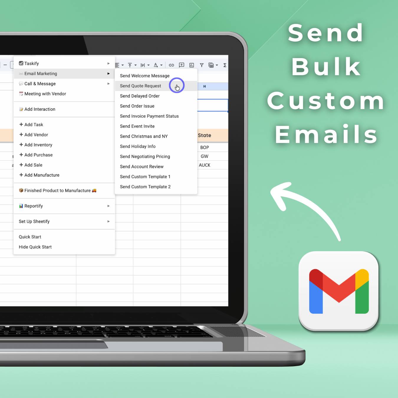 Google Sheets Inventory Mail Merge