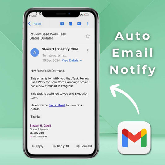 Google Sheets Project Management notifications