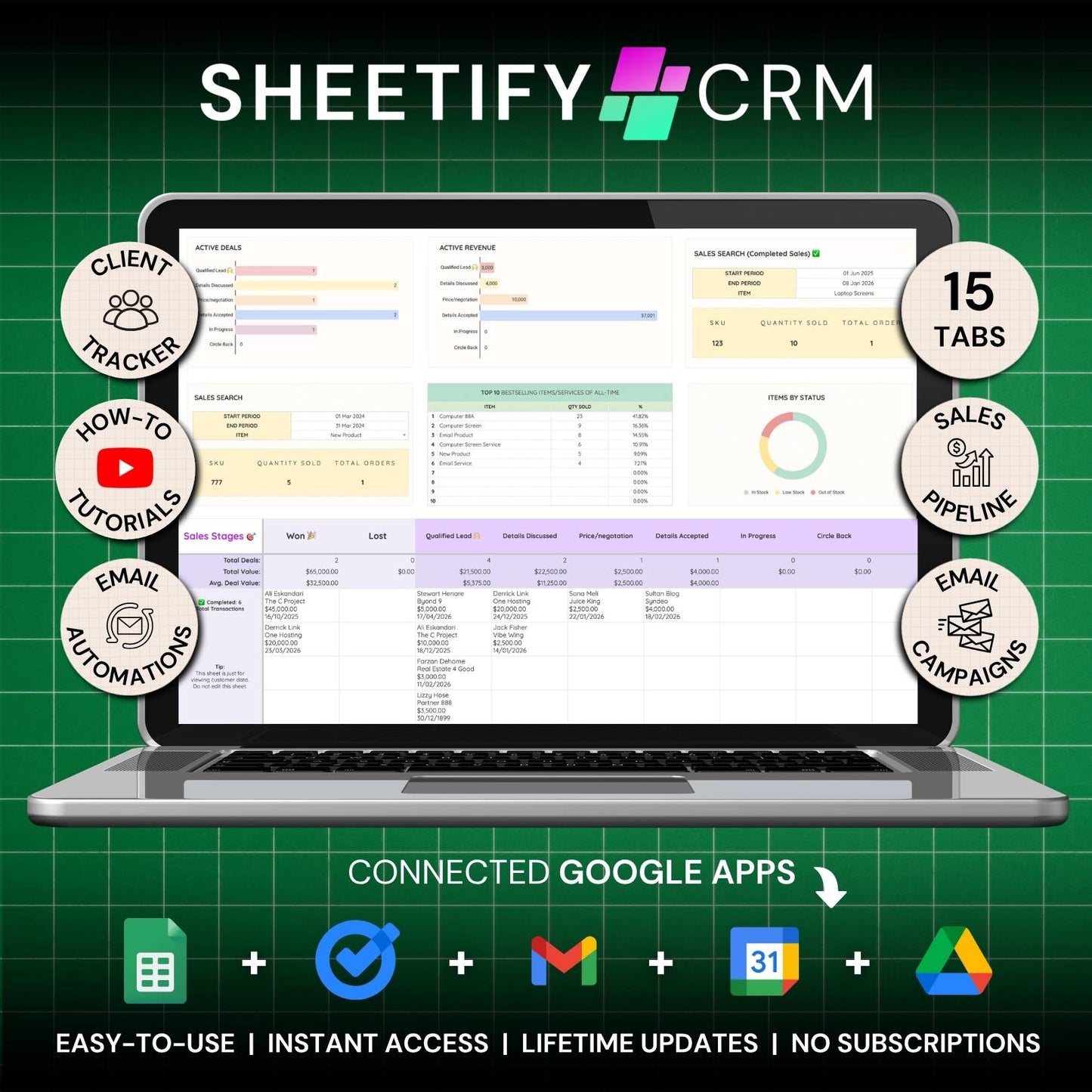 Google Sheets CRM Template