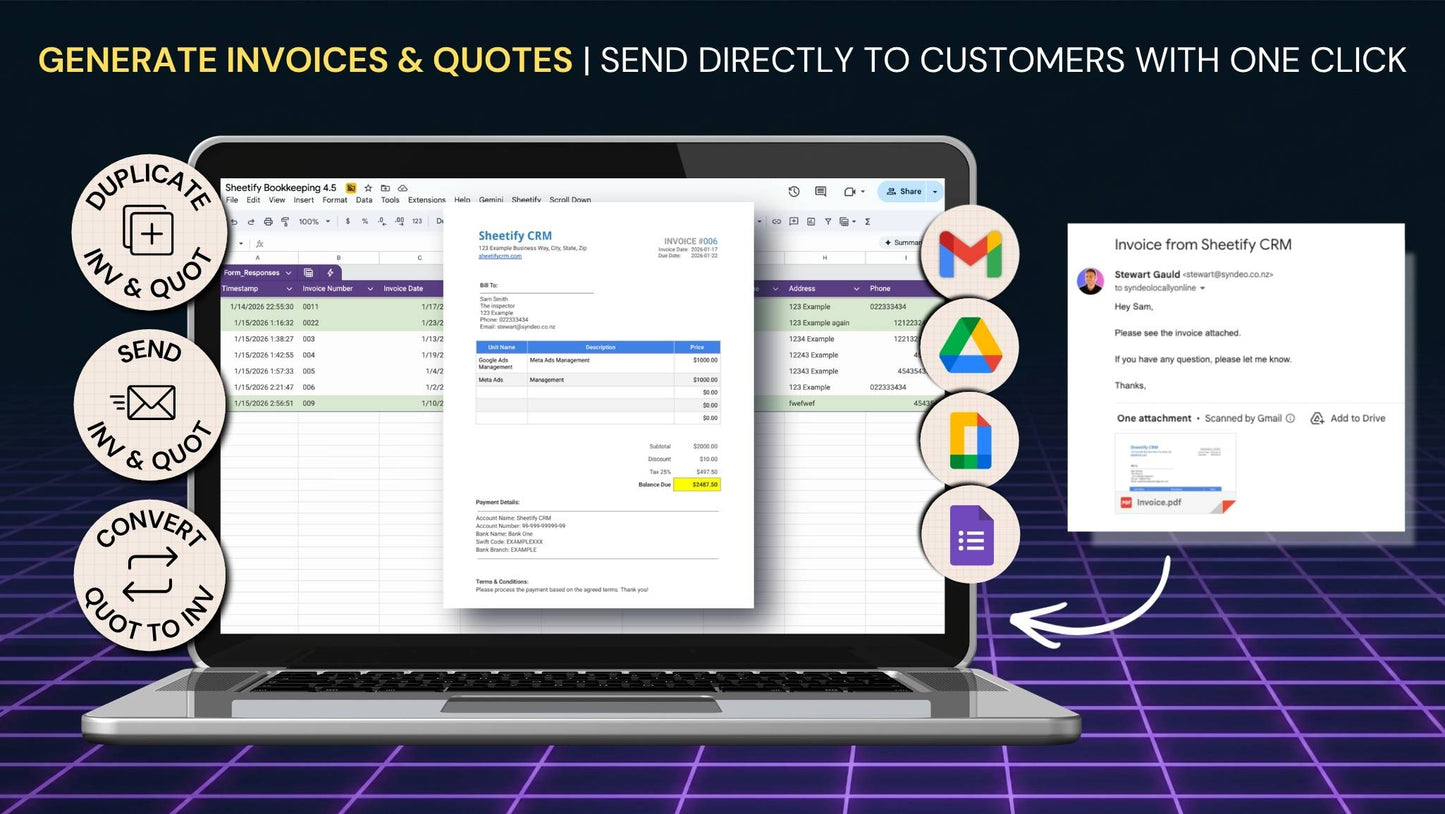 Small Business Bookkeeping Template Google Sheets